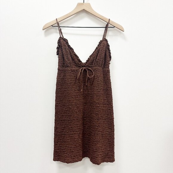 Princess Polly Kellan Mini Dress in Brown - 6 - Picture 1 of 6